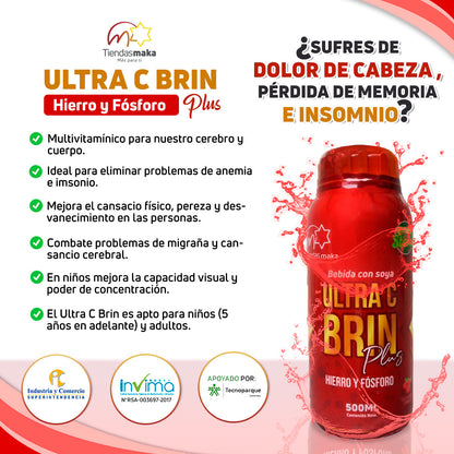 Ultra C Brin – Vitacerebrina con Vitaminas para Mente y Cuerpo Activos