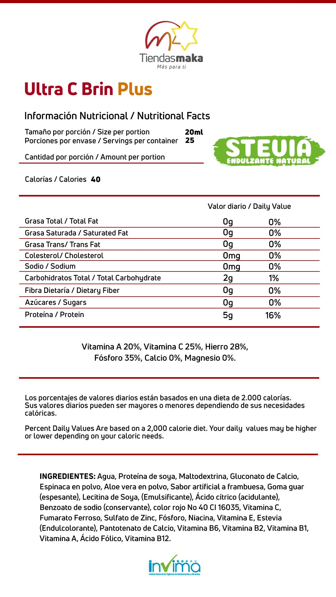 Ultra C Brin – Vitacerebrina con Vitaminas para Mente y Cuerpo Activos