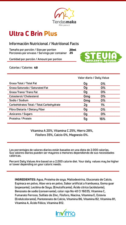 Ultra C Brin – Vitacerebrina con Vitaminas para Mente y Cuerpo Activos