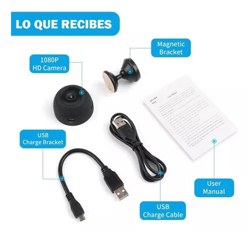 A9 SmartMini – Mini Cámara de Seguridad WiFi con Visión Nocturna