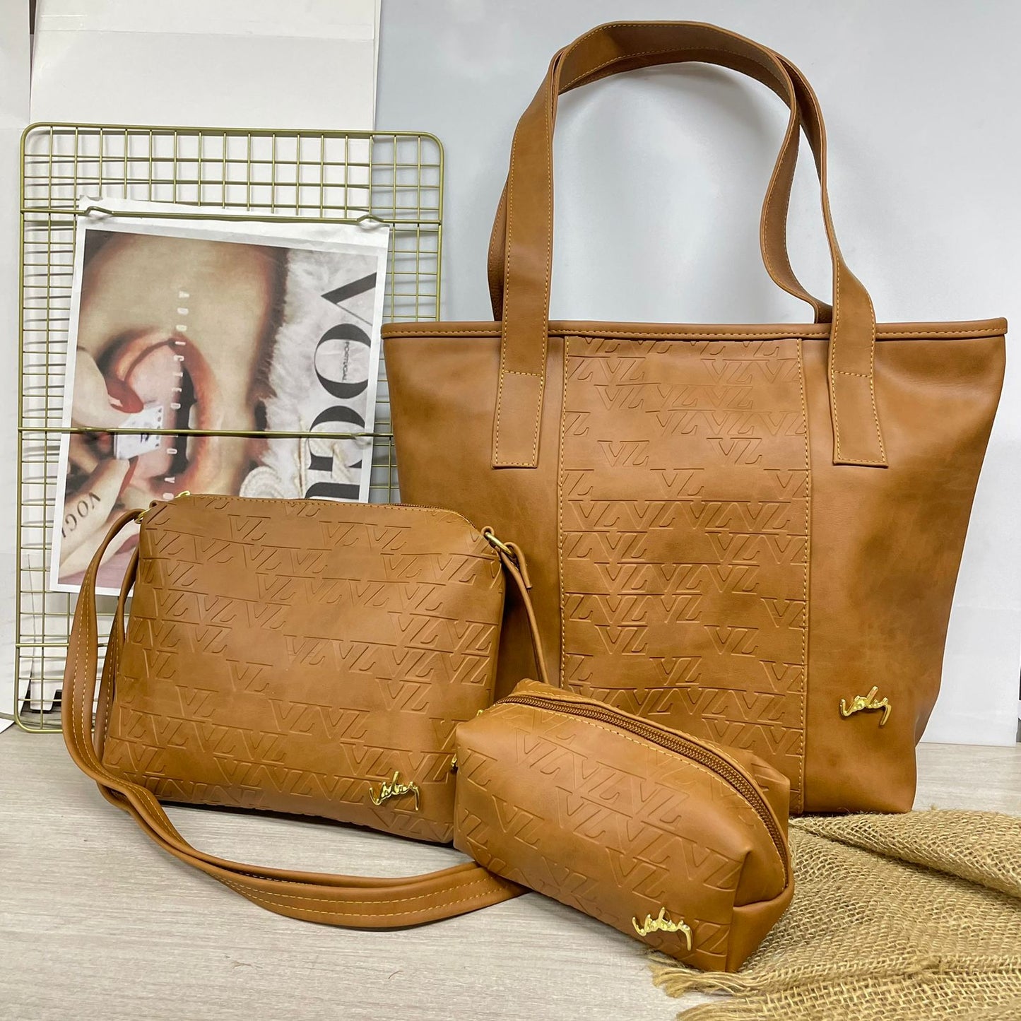 Set Ibiza Trío – Estilo Vélez en Cuero para Dama