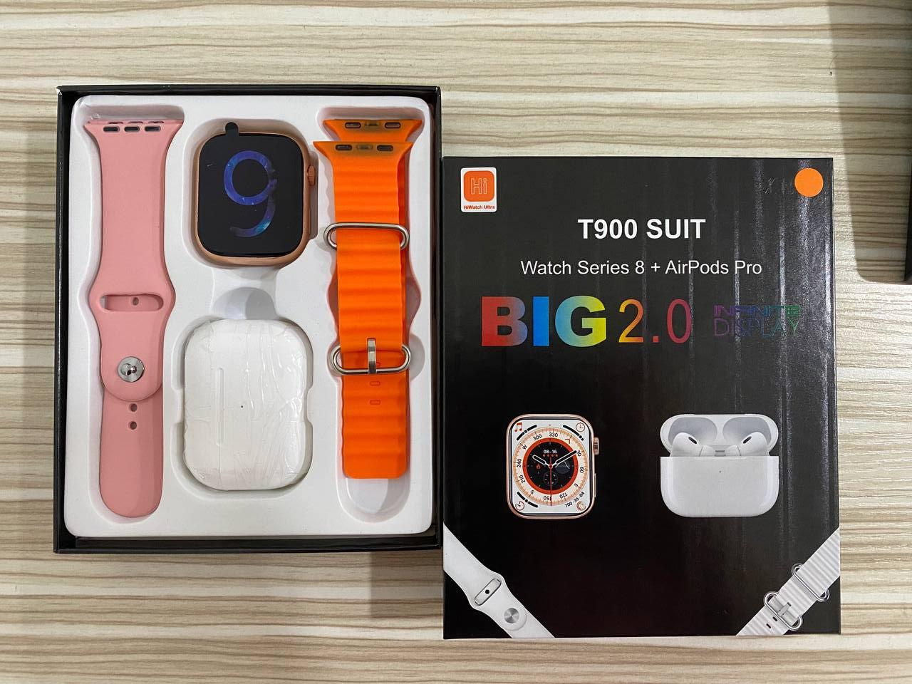 TechCombo T900™ – Smartwatch + Audífonos Inalámbricos en un Solo Pack