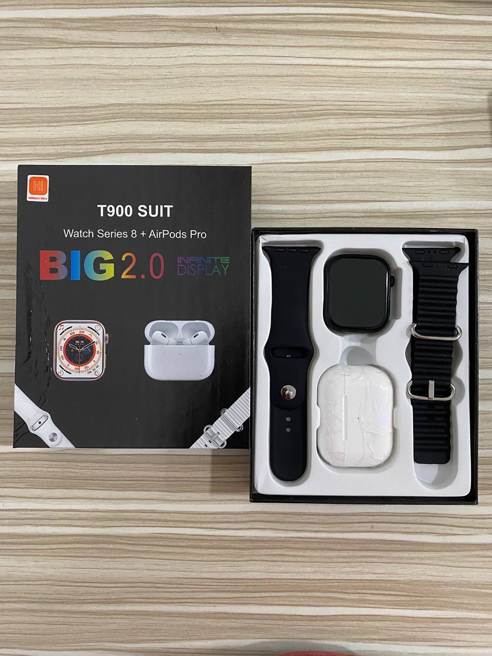 TechCombo T900™ – Smartwatch + Audífonos Inalámbricos en un Solo Pack