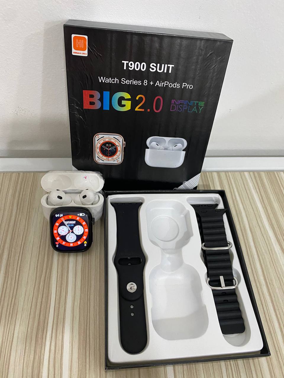 TechCombo T900™ – Smartwatch + Audífonos Inalámbricos en un Solo Pack