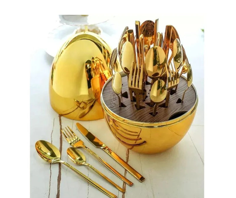 Elegance Steel – Juego de Cubiertos 24 Piezas Acero Inoxidable
