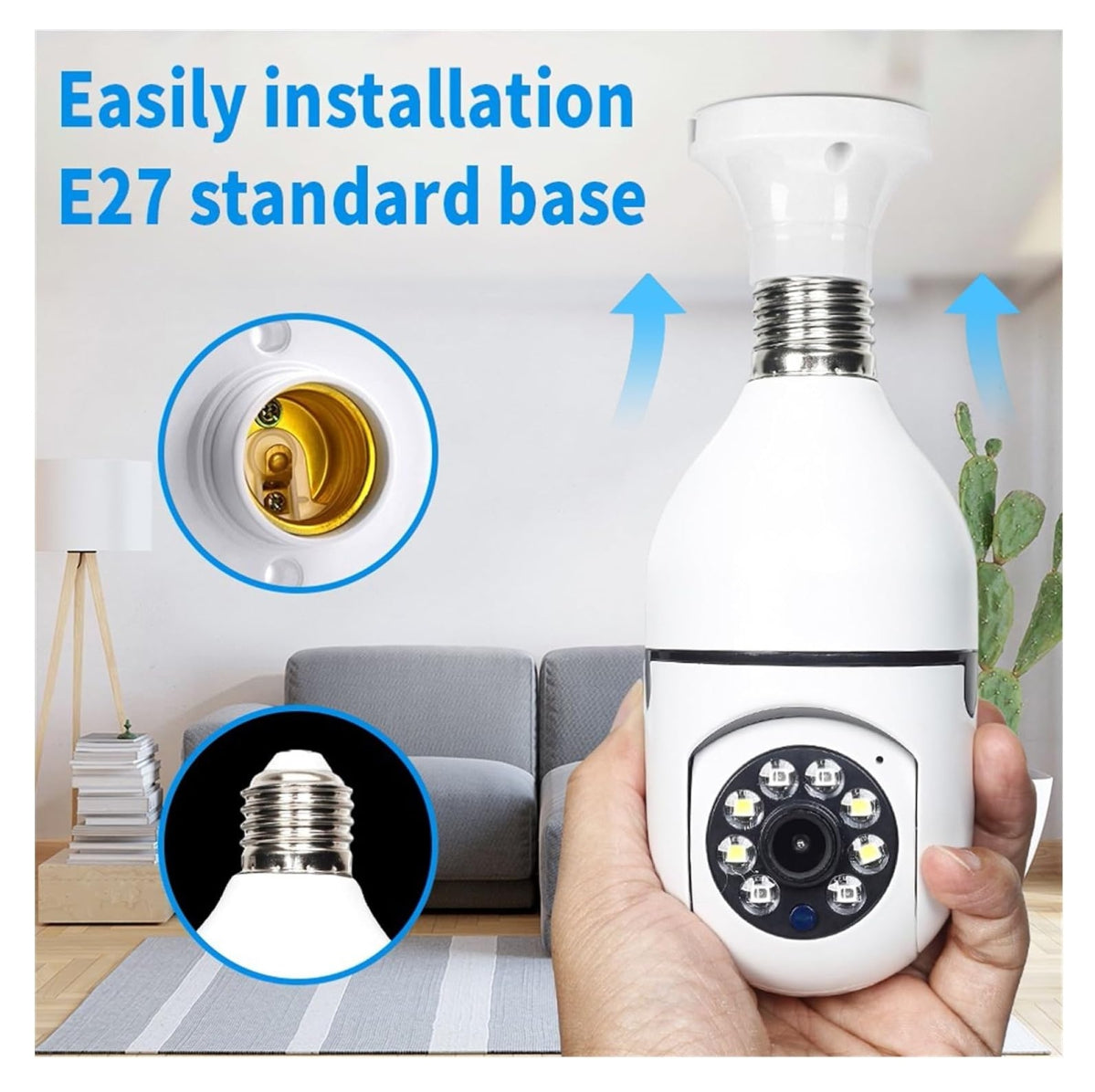 LumiGuard Duo – Combo de 2 Cámaras Bombillo WiFi 360°