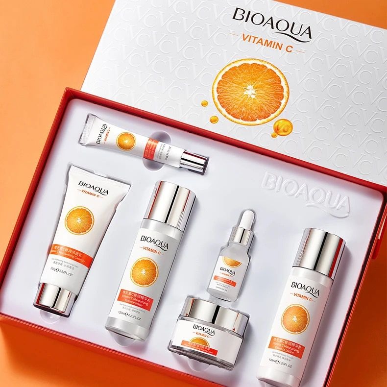 Kit Facial Bioaqua Vitamina C | Ilumina, Hidrata y Rejuvenece tu Piel