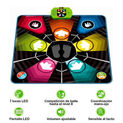 DancePlay Mat – Tapete Interactivo de Baile con Música y Luces