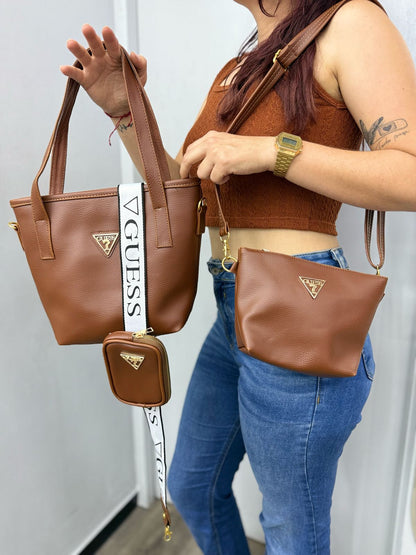 Guess Glam Trio – Set de Bolsos para Dama con Estilo Total