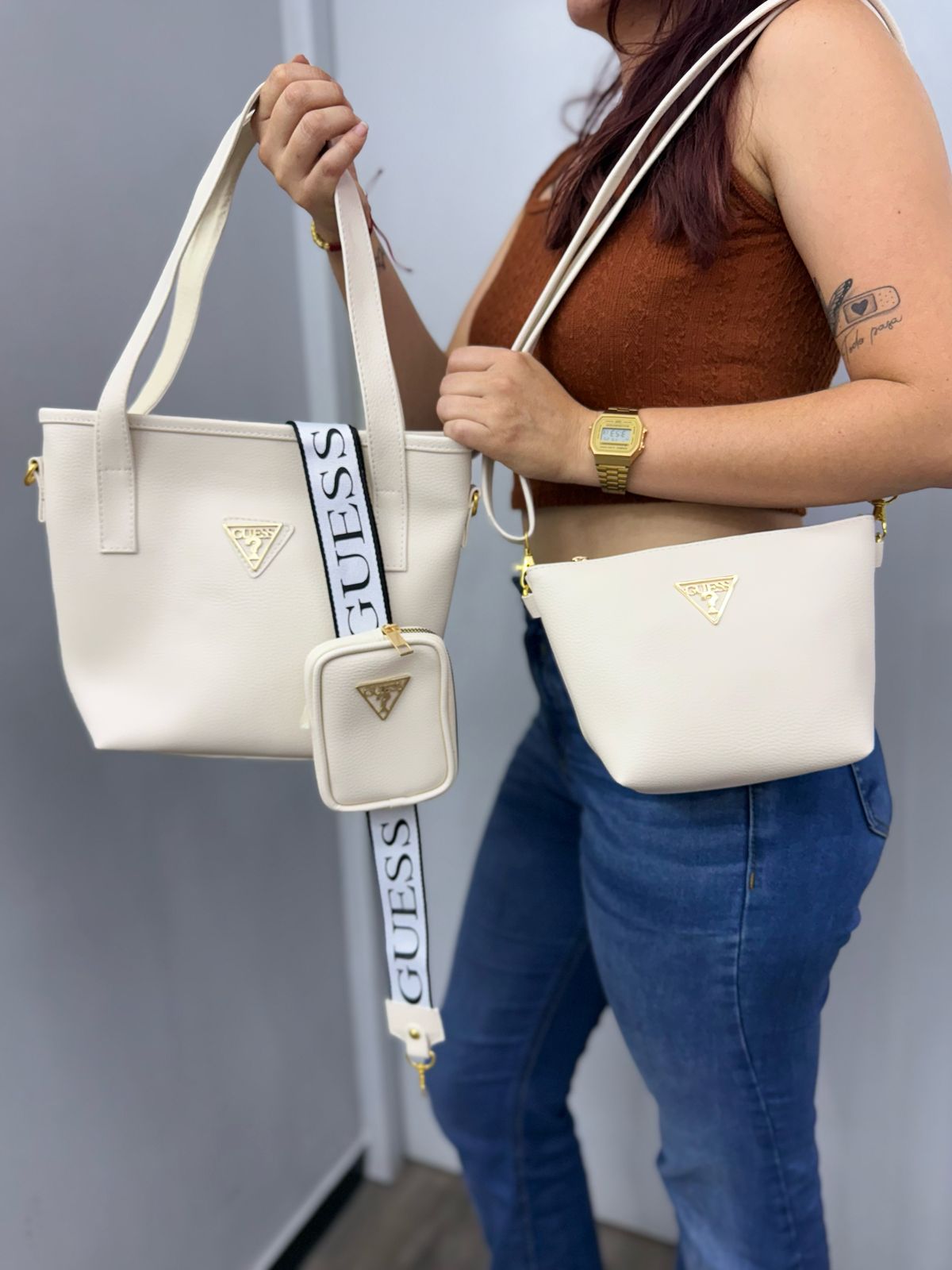 Guess Glam Trio – Set de Bolsos para Dama con Estilo Total