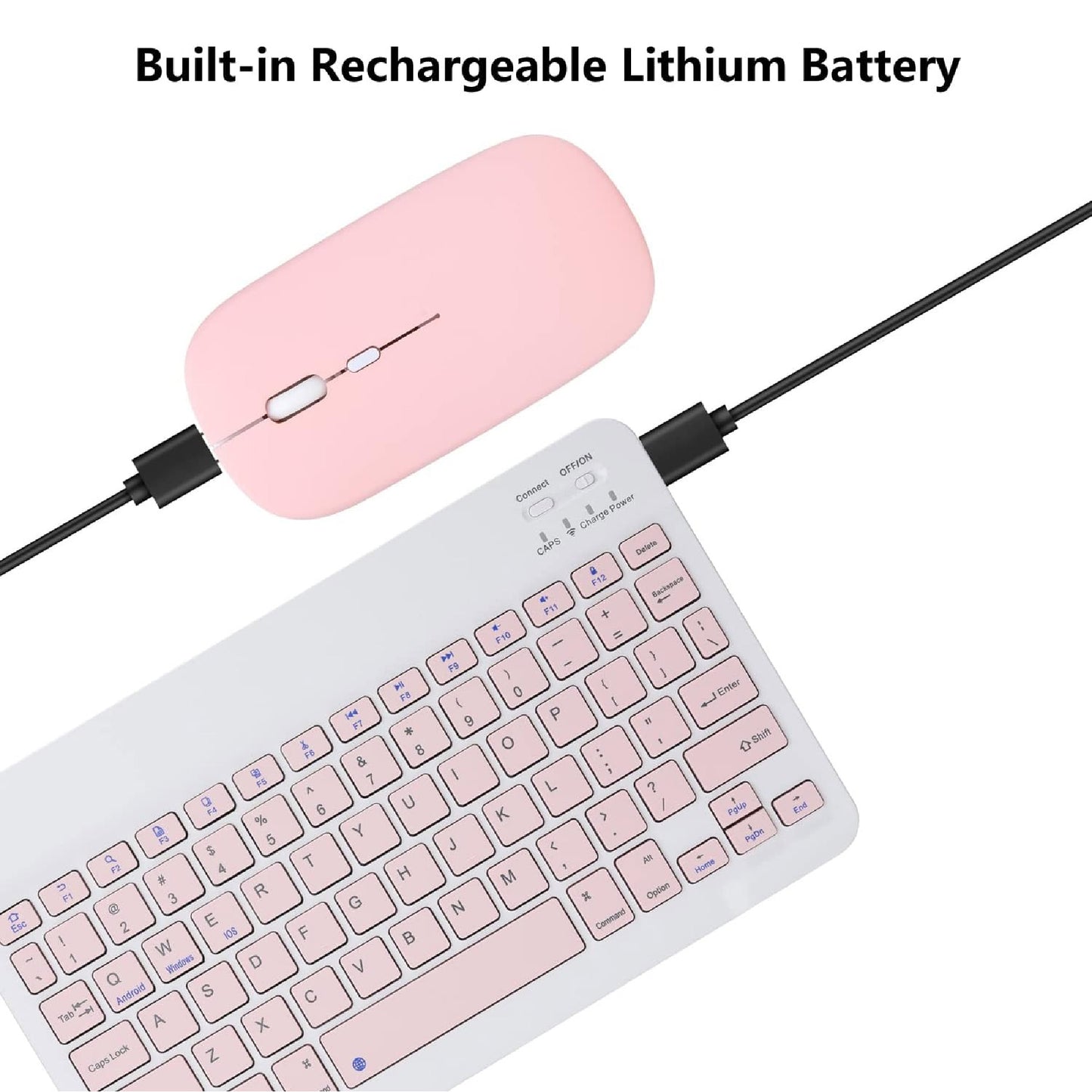 ColorSync Combo™ – Teclado y Mouse Bluetooth en Colores Pastel