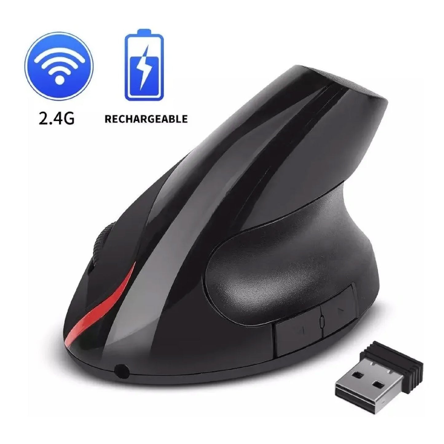 ErgoGrip Mouse™ – Mouse Vertical Inalámbrico Ergonómico