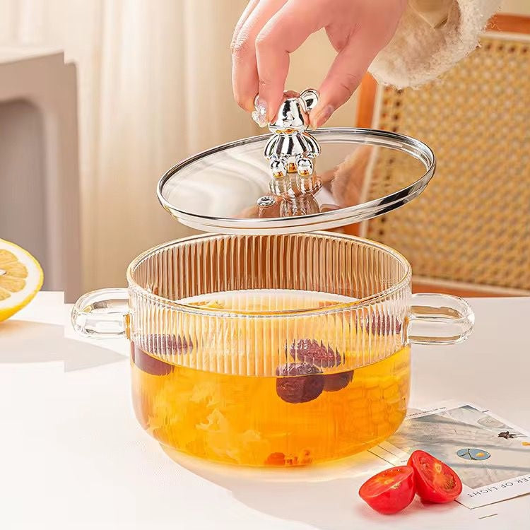 GlassCook Pot™ – Olla de Vidrio Resistente al Calor