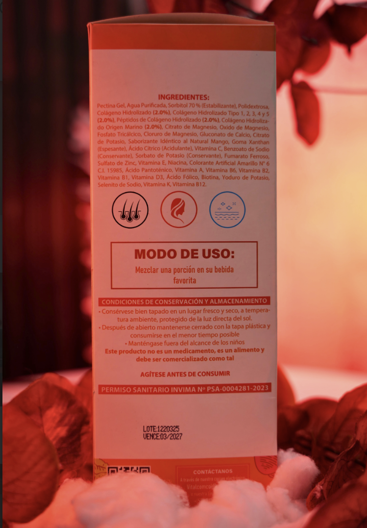 MULTIMAXX — Colágeno Hidrolizado 5 en 1 + Vitamina E | Sabor Mango, Sin Edulcorantes
