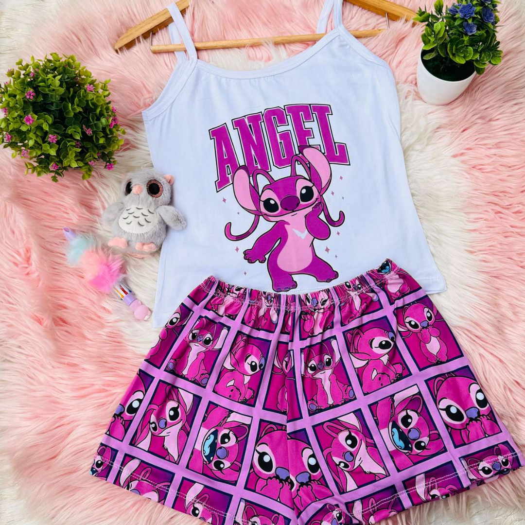 Pijama SweetStraps™ – Short + Blusa de Tiras para Noches Cómodas y con Estilo