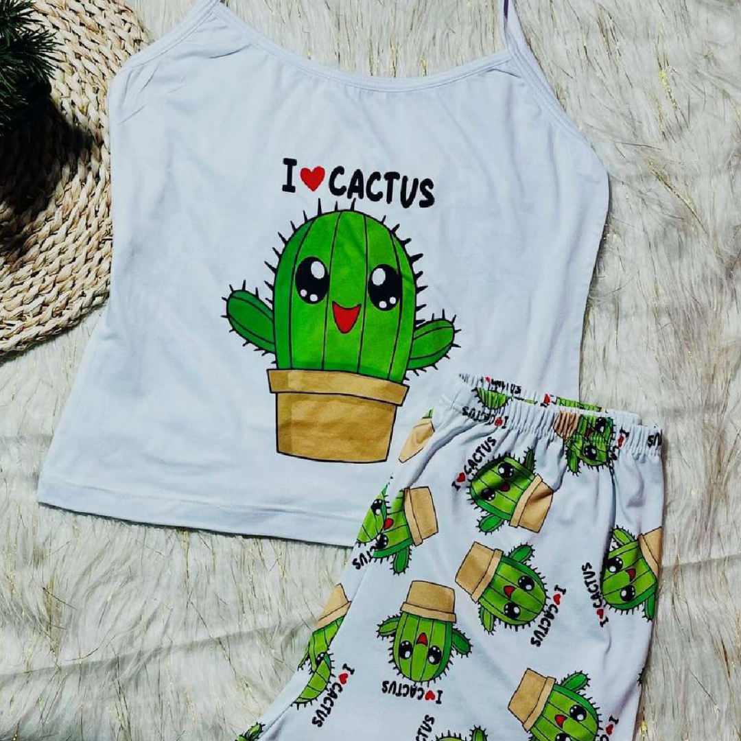 Pijama SweetStraps™ – Short + Blusa de Tiras para Noches Cómodas y con Estilo
