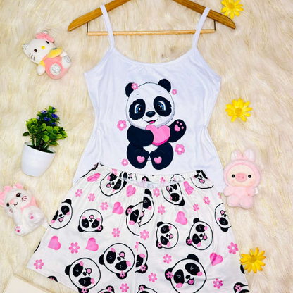 Pijama SweetStraps™ – Short + Blusa de Tiras para Noches Cómodas y con Estilo