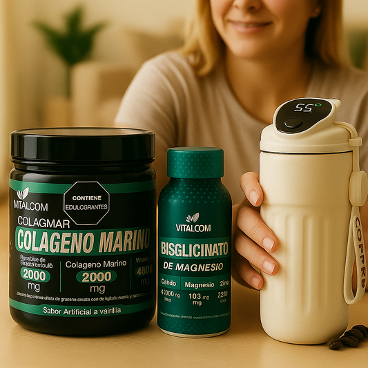 Combo Vital Glow™ – Colágeno + Magnesio + Termo 450ml