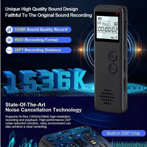 VoicePro™ – Grabadora de Voz Tipo Periodista