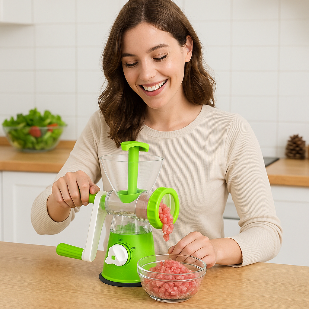 PowerGrind Pro – Molino de Carne Manual Multifuncional