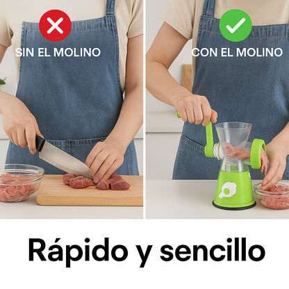 PowerGrind Pro – Molino de Carne Manual Multifuncional