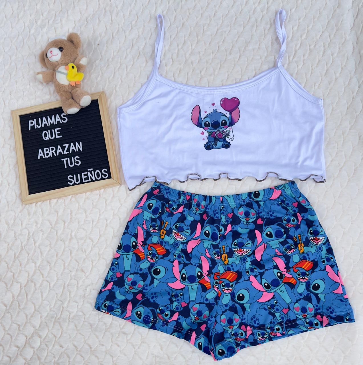 Pijama CozyTop™ – Conjunto de Top y Short para Dormir con Estilo