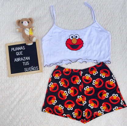 Pijama CozyTop™ – Conjunto de Top y Short para Dormir con Estilo
