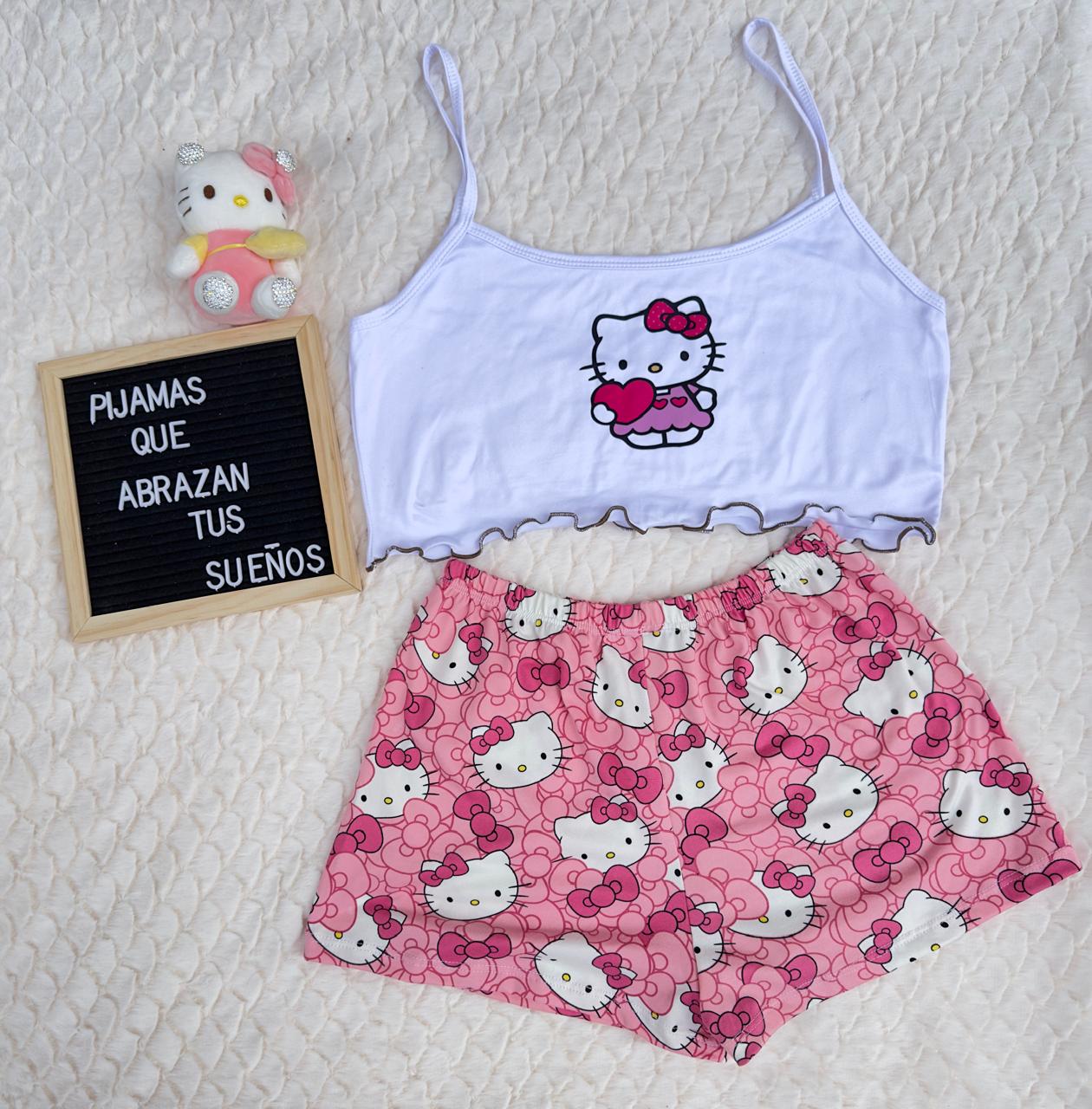 Pijama CozyTop™ – Conjunto de Top y Short para Dormir con Estilo